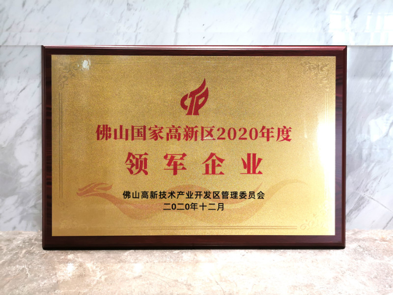 辛格林電梯榮獲“佛山國(guó)家高新區(qū)2020年度領(lǐng)軍企業(yè)”稱號(hào)！